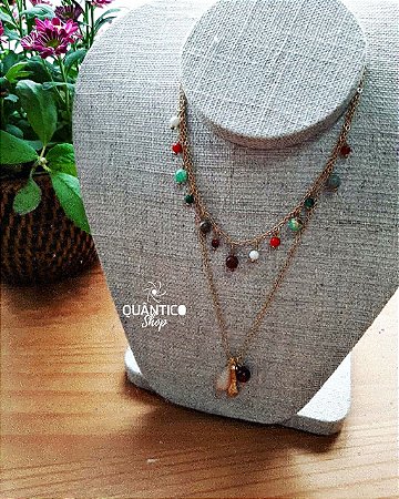 Colar Proteção com Pingente de Figa Colors