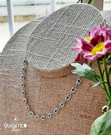 Colar Choker Olho Grego