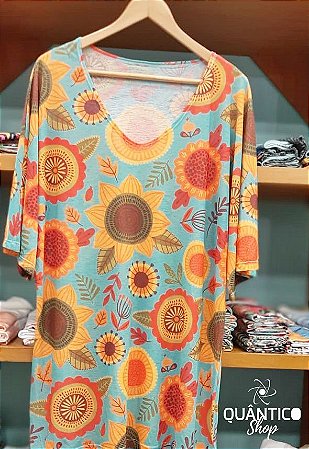 Saída de praia Girassol  – Modelo Kimono