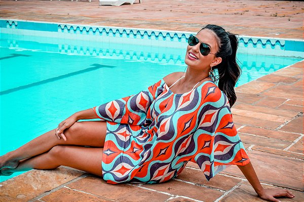 Saída de praia Colors– Modelo Kimono
