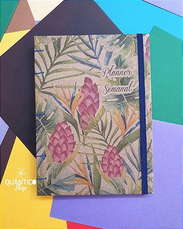 Planner Semanal Permanente Kraft Flores