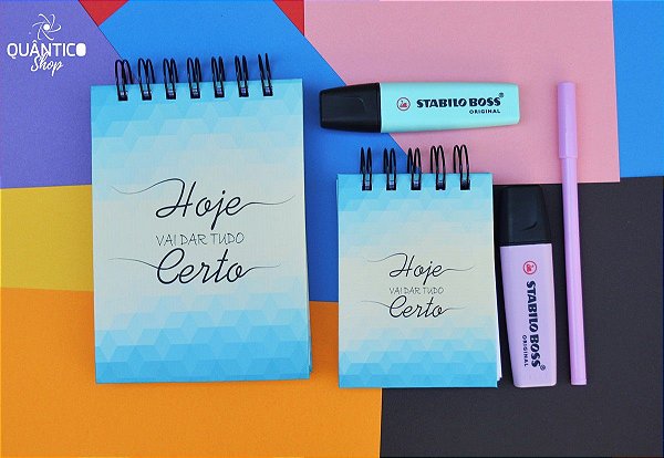 Blocos Planos Incríveis Check Hoje Vai dar Tudo Certo