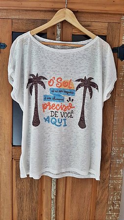 Camiseta Ô, sol Vê se não esquece - T-shirt