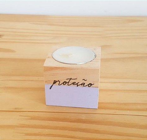Porta Vela Proteção Lilás