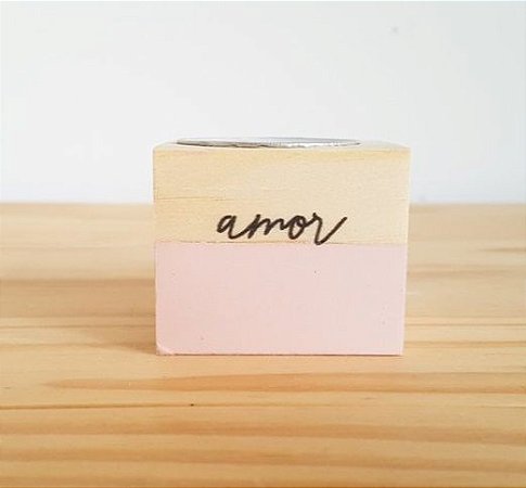 Porta Vela Amor Rosa