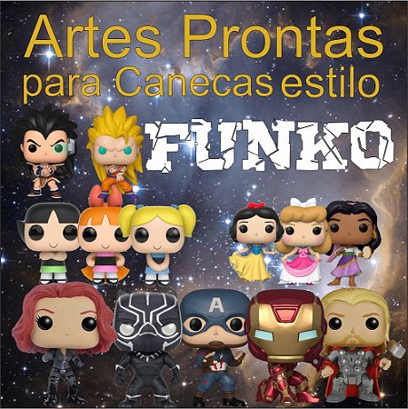 Artes para canecas estilo Funko