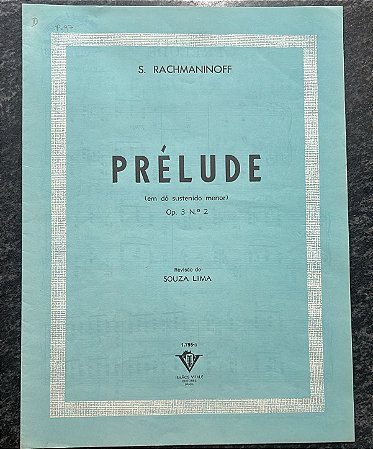 PRELÚDIO Opus 3 n° 2 - partituras para piano - Rachmaninoff