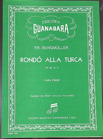 RONDÓ ALLA TURCA Opus 68 n° 3 - partitura para piano - Burgmuller