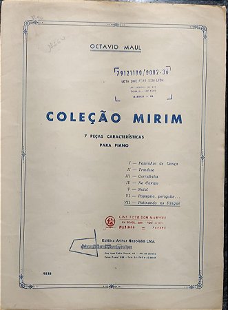 PATINANDO NO RINQUE - partitura para piano - Octavio Maul