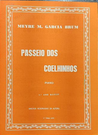 PASSEIO DOS COELHINHOS - partitura para piano - Meyre M. Garcia Brum
