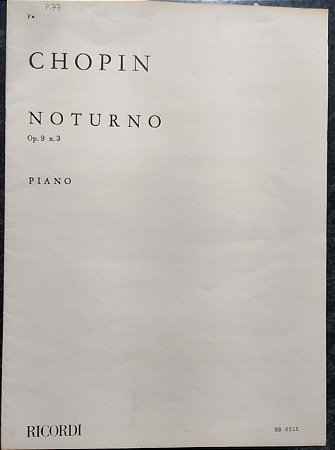NOTURNO OPUS 9 N° 3 - partitura para piano - Chopin