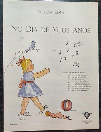 NO DIA DE MEUS ANOS  - partitura para piano – Souza Lima