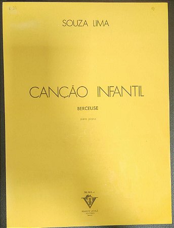 CANÇÃO INFANTIL (Berceuse) - partitura para piano - Souza Lima