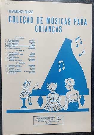 DOIS GATINHOS - Coleção de Músicas para crianças - partitura para piano - Francisco Russo