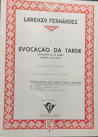 EVOCAÇÃO DA TARDE - partitura para piano - Lorenzo Fernandez