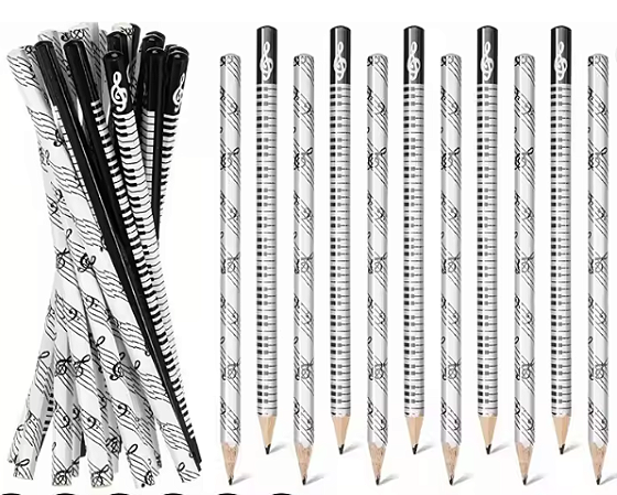 LÁPIS GRAFITE COM TEMAS MUSICAIS