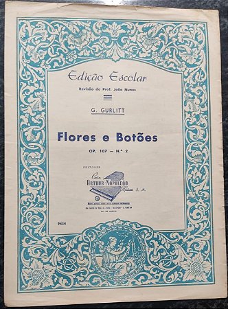 FLORES E BOTÕES opus 107 n° 2 – partitura para piano - Gurlitt