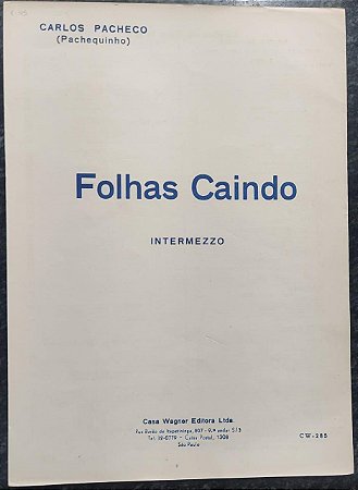 FOLHAS CAINDO - partitura para piano - Carlos Pacheco