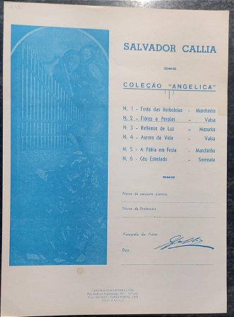 FLORES E PEROLAS - partitura para piano - Salvador Callia