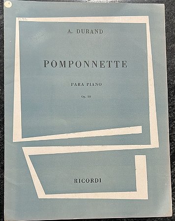 POMPONNETTE Opus 80 - partitura para piano - Jacques Auguste Durand