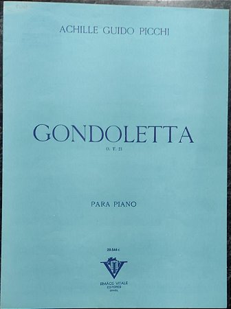 GONDOLETTA O.T. 21 - partitura para piano - Achille Guido Picchi