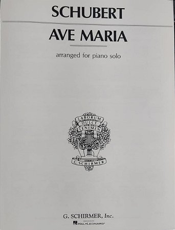 AVE MARIA OPUS 52 N° 6 - partitura para piano - Schubert
