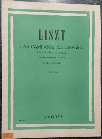 LAS CAMPANAS DE GINEBRA - partitura para piano - Liszt