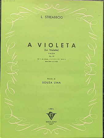 A VIOLETA (valsa opus 99) - partitura para piano a 4 mãos - L. Streabbog