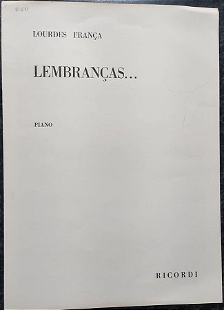 LEMBRANÇAS... - partitura para piano - Lourdes França