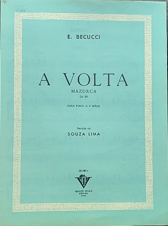 A VOLTA (mazurka opus 64)- partitura para piano a 4 mãos - E. Becucci