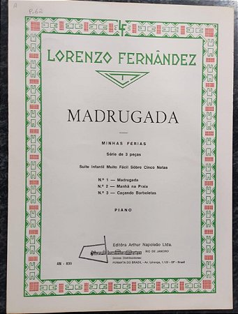 MADRUGADA - partitura para piano - Lorenzo Fernandez