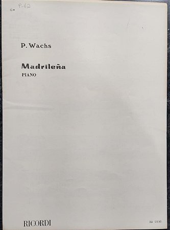MADRILEÑA - fantasia espanhola - partitura para piano - Paul Wachs