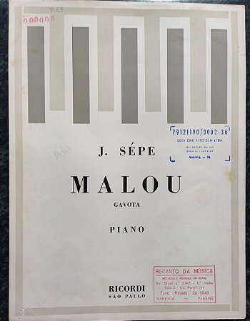 MALOU (gavota) - partitura para piano - João Sépe