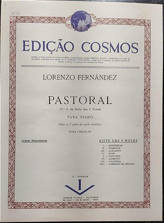 PASTORAL - partitura para piano - Lorenzo Fernandez