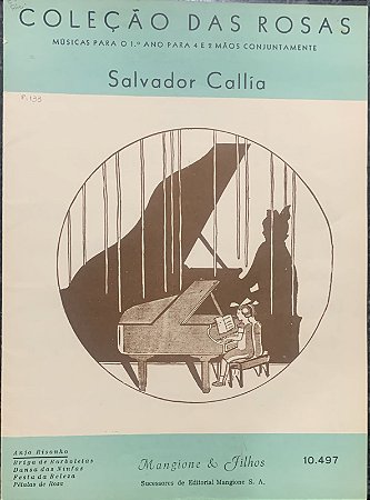 ANJO RISONHO - partitura para piano a 2 e 4 mãos - Salvador Callia