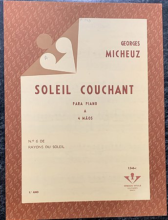 SOLEIL COUCHANT - partitura para piano a 4 mãos - Georges Micheuz