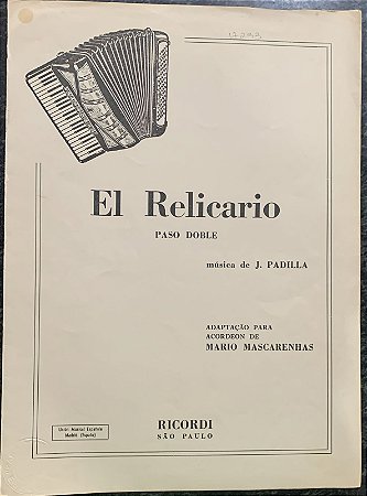 EL RELICARIO (paso doble) - partitura para acordeon - José Padilla