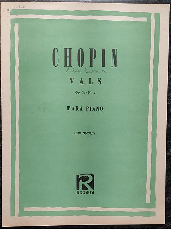 VALSA OPUS 34 N° 1 (VALSA BRILHANTE) - partitura para piano - Chopin
