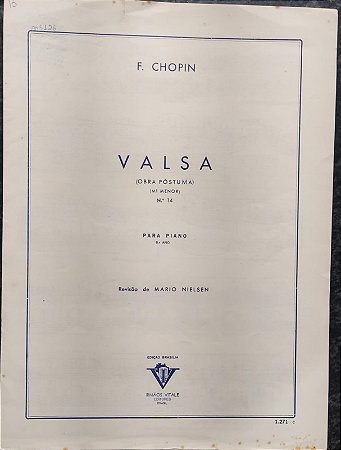 VALSA N° 14 em Mi menor (Obra póstuma) - partitura para piano - Chopin