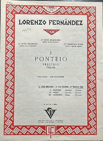 PONTEIO - Prelúdio - partitura para piano - Lorenzo Fernandez