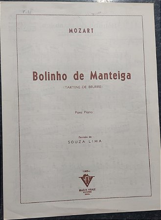 BOLINHO DE MANTEIGA - partitura para piano - Mozart