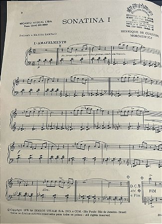 HENRIQUE DE CURITIBA MOROZOWICZ – SONATINA N° 1