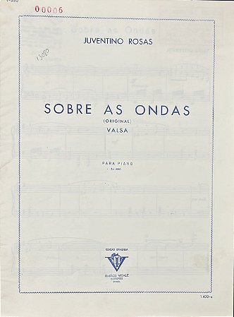 SOBRE AS ONDAS (Sobre las olas) - Versão Original - partitura para piano - Juventino Rosas