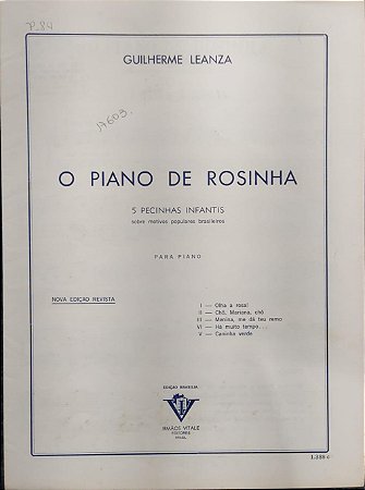 O PIANO DE ROSINHA - 5 pecinhas infantis - Guilherme Leanza