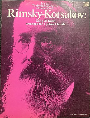CANÇÃO DA ÍNDIA (Song of India) -partitura para piano a 4 mãos - Nikolay Rimsky-Korsakov