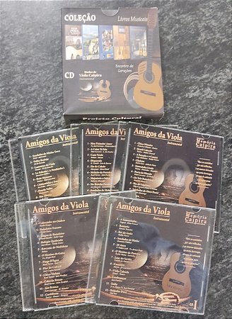 CDs AMIGOS DA VIOLA - Coleção com 5 Cds com músicas sertanejas instrumentais na viola - Rene Faria Filho