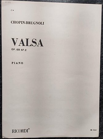 VALSA OPUS 69 N° 2 - partitura para piano - Chopin