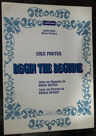 PARTITURA PARA PIANO: BEGIN THE BEGUINE - Cole Porter