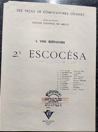 SEGUNDA ESCOCESA - partitura para piano - Beethoven