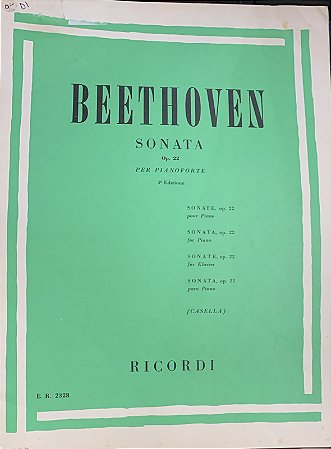 BEETHOVEN - SONATA OPUS 22 PARA PIANO